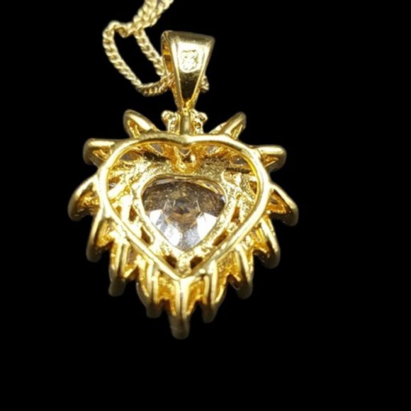 Elizabeth Taylor for Avon "Radiance" Rhinestone Heart Necklace - Picture 2 of 4